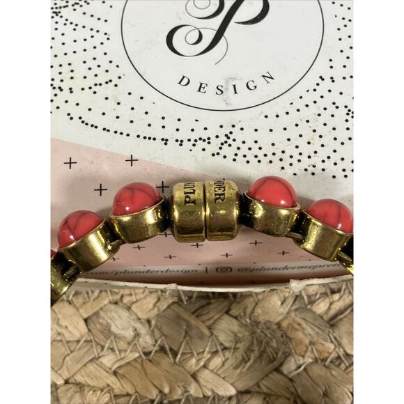 Plunder Design Earrings And Bracelet Punk Stone - Picture 4 of 9